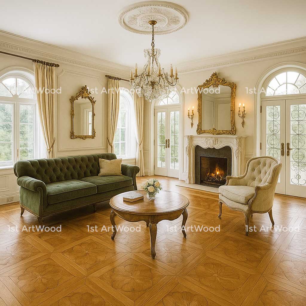 sàn gỗ hoa văn cổ điển